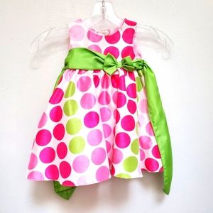 25  Rare Editions 12M Pink & Green Dress